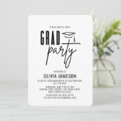 モダン卒業書台本 |写真パーティー 招待状 (スタンド正面)