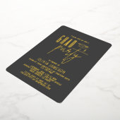 モダン卒業書台本 |写真パーティー 箔招待状 (回転した状態)