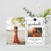 モダン卒業生のカジュアル脚本 招待状 (スタンド正面)