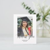 モダン卒業生のシンプル写真卒業 サンキューカード (スタンド正面)