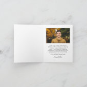 モダン卒業生のシンプル写真卒業 サンキューカード (内部)