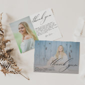 モダン卒業生のシンプル写真卒業 サンキューカード