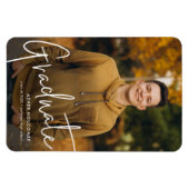 モダン卒業生のシンプル写真卒業 マグネット (横)