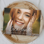 モダン卒業生のシンプル写真卒業 招待状