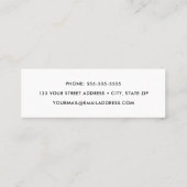 モダン卒業生のミニマル名札 コーリングカード (裏面)