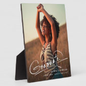 モダン卒業生の写真贈り物 フォトプラーク (側面)