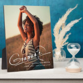 モダン卒業生の写真贈り物 フォトプラーク (側面)