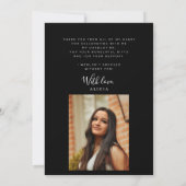 モダン卒業生の写真黒人卒業 サンキューカード (裏面)