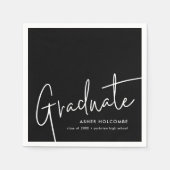 モダン卒業生シンプル成 スタンダードカクテルナプキン (正面)