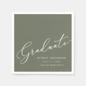 モダン卒業生シンプル成 スタンダードカクテルナプキン (正面)