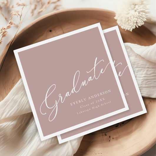 モダン卒業生シンプル成 スタンダードカクテルナプキン