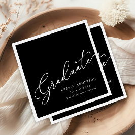 モダン卒業生シンプル成 スタンダードカクテルナプキン