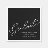 モダン卒業生シンプル成 スタンダードカクテルナプキン (正面)