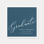 モダン卒業生シンプル成 スタンダードカクテルナプキン (正面)