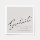 モダン卒業生シンプル成 スタンダードカクテルナプキン (正面)