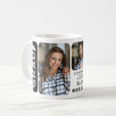 モダン卒業生3写真卒業キープギフト コーヒーマグカップ (正面左)