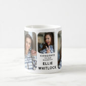 モダン卒業生3写真卒業キープギフト コーヒーマグカップ (中央)