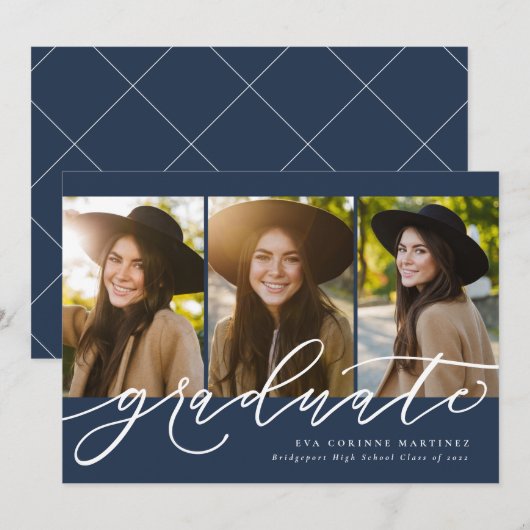 モダン卒業生3名 案内状 (正面/裏面)