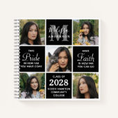 モダン卒業生5名フォトコラージュ卒業生 ノートブック (正面)