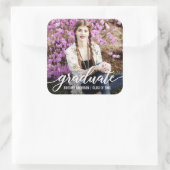 モダン卒業発表の写真 スクエアシール (バッグ)