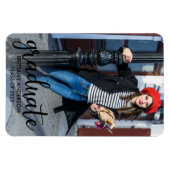 モダン卒業発表の写真 マグネット (横)