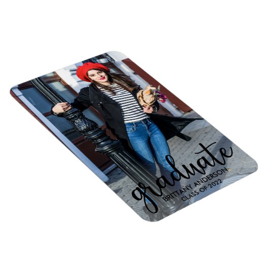 モダン卒業発表の写真 マグネット (右側)