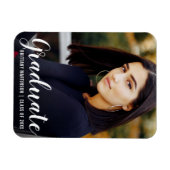 モダン卒業発表の写真 マグネット (横)