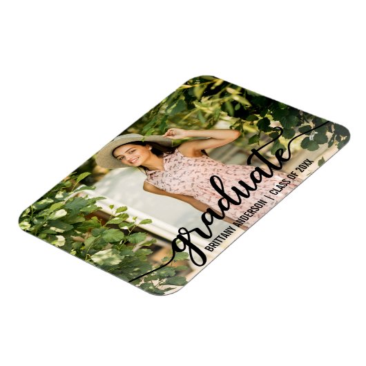 モダン卒業発表の写真 マグネット (左側)