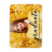 モダン卒業発表の写真B マグネット (縦)