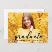 モダン卒業発表の写真B 案内ポストカード (正面/裏面)