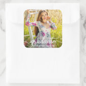 モダン卒業発表写真W スクエアシール (バッグ)