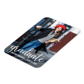 モダン卒業発表写真W マグネット (左側)