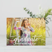 モダン卒業発表写真W 案内状 (スタンド正面)