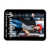 モダン卒業発表写真WB マグネット (横)