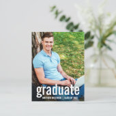 モダン卒業発表 インビテーションポストカード (スタンド正面)