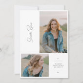 モダン卒業発表 招待状 (正面)