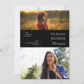 モダン卒業発表 招待状 (正面)