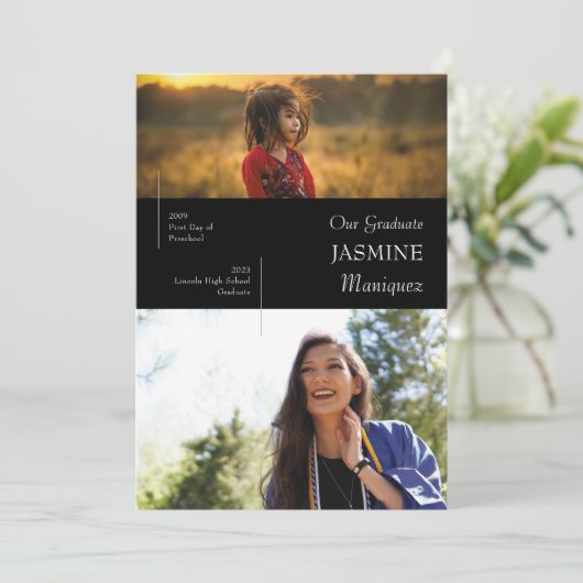 モダン卒業発表 招待状 (スタンド正面)