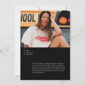 モダン卒業発表 招待状 (裏面)