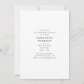 モダン卒業発表 招待状 (裏面)