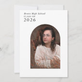 モダン卒業発表 招待状 (正面)