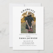 モダン卒業発表 招待状 (裏面)