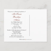 モダン卒業発表（錆） インビテーションポストカード (裏面)