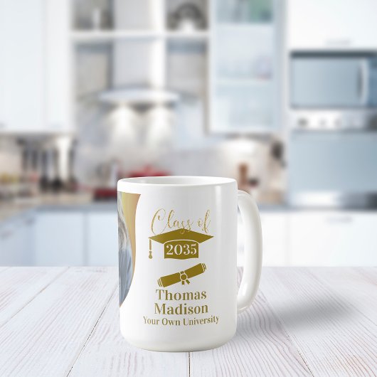 モダン卒業白波 コーヒーマグカップ