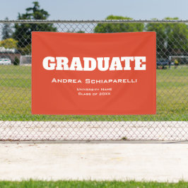 モダン卒業赤と白室 横断幕