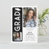 モダン卒業2写真卒業会 招待状 (スタンド正面)