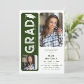 モダン卒業2写真卒業会 招待状 (スタンド正面)