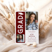 モダン卒業2写真卒業会 招待状