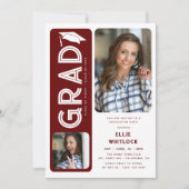 モダン卒業2写真卒業会 招待状 (正面)