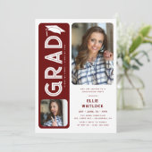 モダン卒業2写真卒業会 招待状 (スタンド正面)